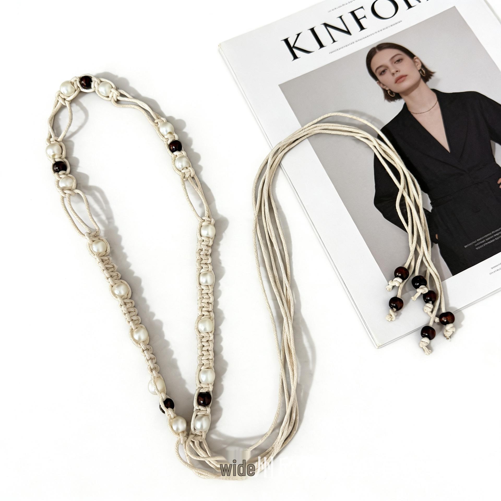 

Women s Versatile Thin Leather Waistband with Decorative Knot 170cm