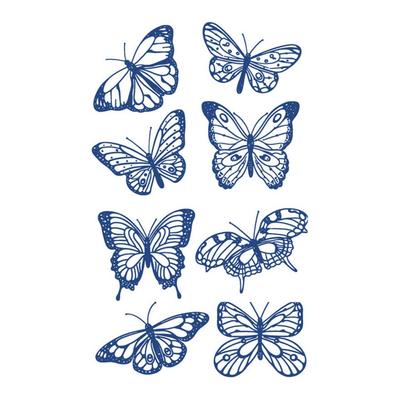 Σετ Μεγάλο Αυτοκόλλητο Τατουάζ Ματ Βοτανικό Συλλογή Πεταλούδων, 1 Τεμάχιο