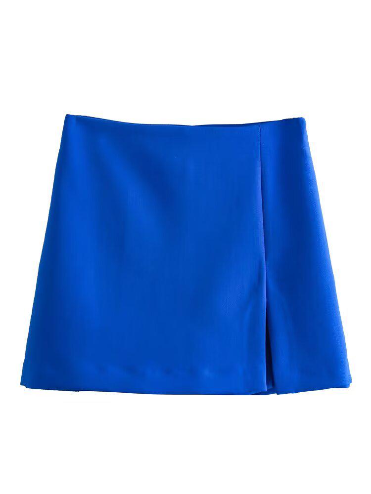 Spring 2025 Women's European-American Style Slit Hem Skirt Pants