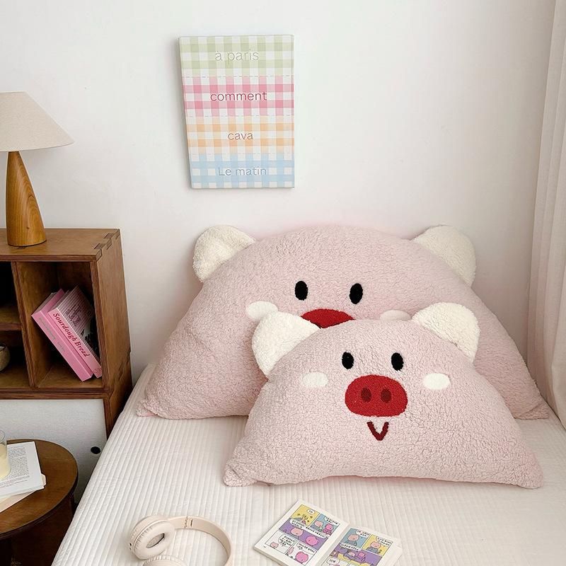 Cute and funny bedside home cushions dormitory bed sofa pillows children s room tatami 75x45cm