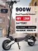 2025 NEW T10 Hot Selling Peak 900W 48V13AH Electric Scooter 11 Inch Off-Road Tire Max Speed 50KM/H Range 45KM Foldable E-Scooter
