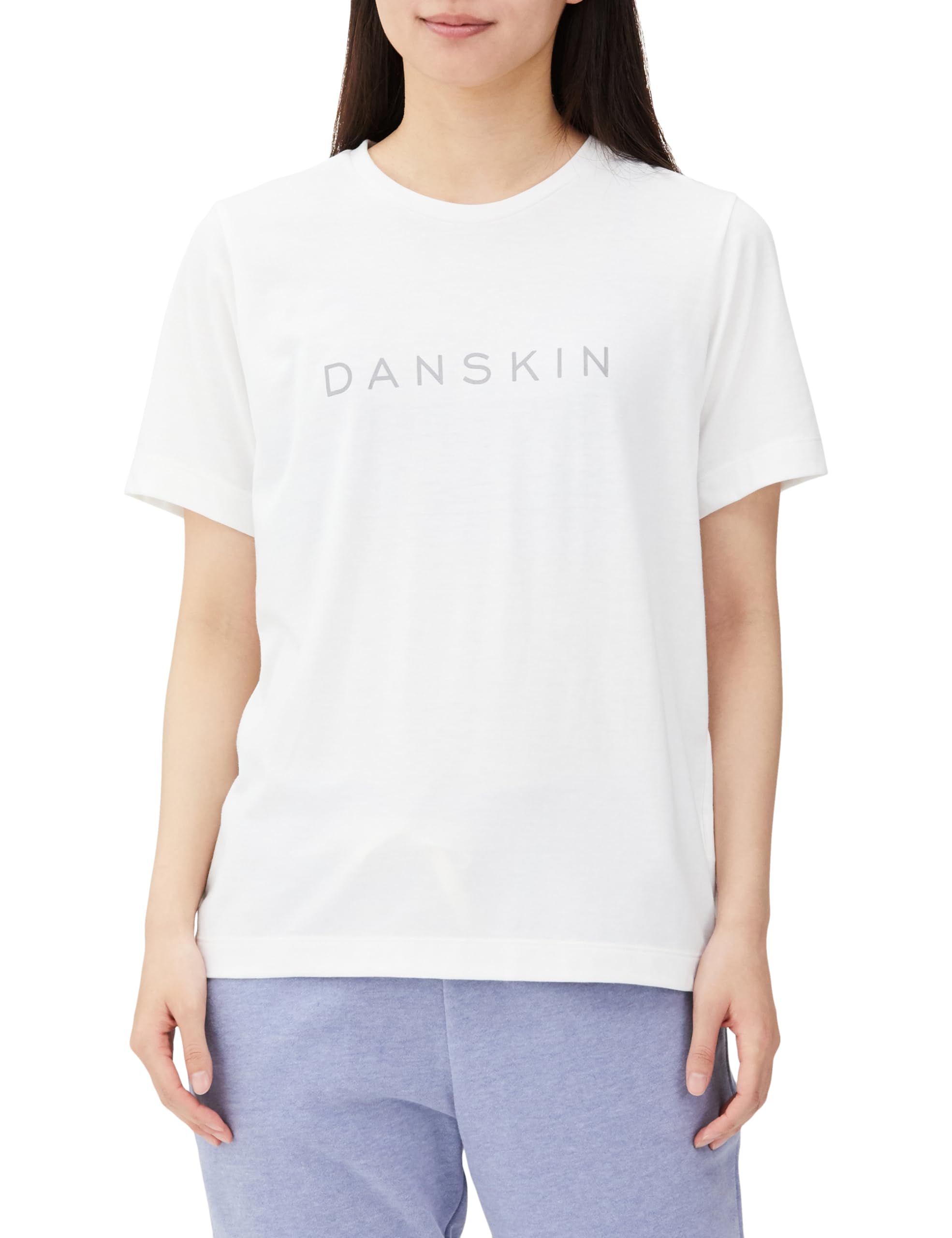 

Danskin Short Sleeve UV Jasmine Size DC724107 Women s T-Shirt, Protection, Printed, White, L,