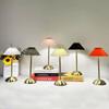 Metal Base Pleated Desk Lamp Fabric Shade Dimmable Touch Bedside Lamp USB Charging 3 Color Lights LED Night Light Bedroom