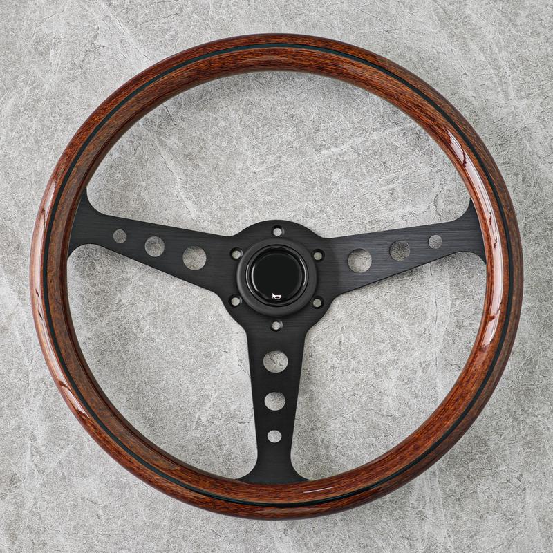 Volante Indy Heritage 350mm 14 Pollici Volante Sportivo da Corsa con Finitura Legno Classica PC-ST54
