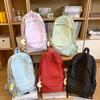 High Value, Small Fresh and Simple Backpack, Solid Color Letter Schoolbag, Junior High School and High School Large-capacity Student Schoolbag