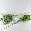 20pcs Direct Sales Simulation Green Plant Single Branch Silk Screen Printing 3 Forks 42 Mesh Eucalyptus Money Leaf Apple Leaf Home Outdoor Wear