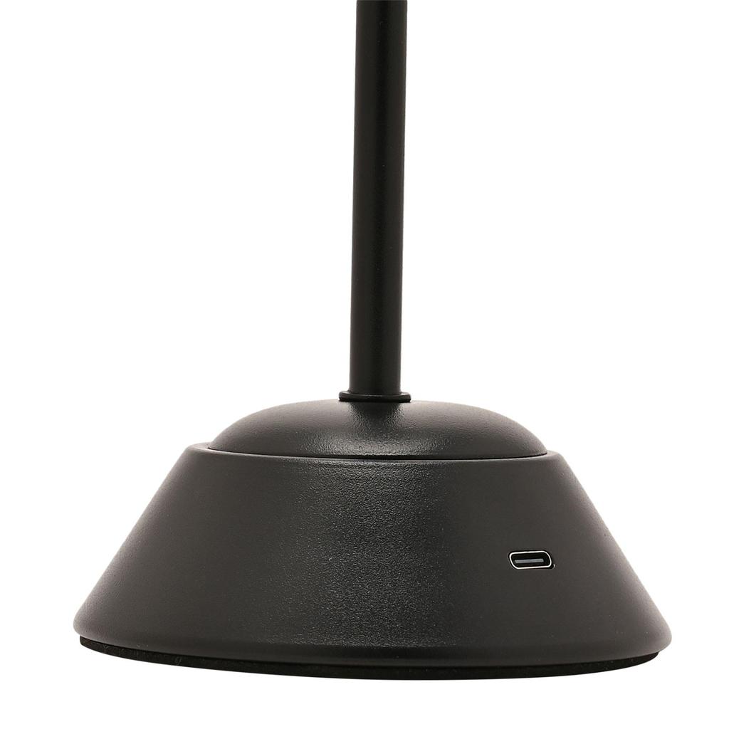 Hestia Matt Black USB LED Touch Table Lamp - Medium