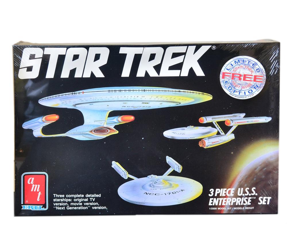 amt Star Trek USS Enterprise Model Kit 1988 Star Trek Enterprise Starship 3Piece 3-piece U.S.S.