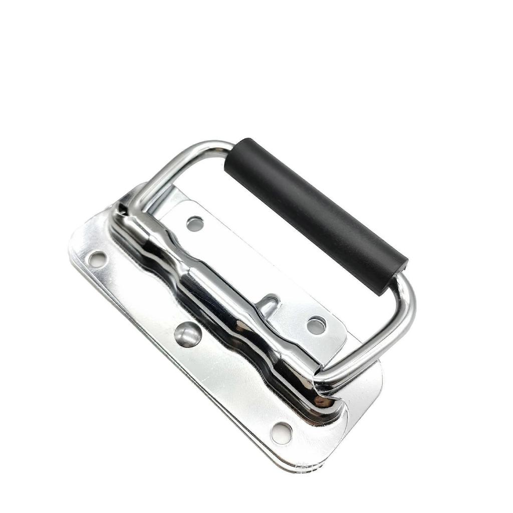 Spring Loaded Handle Stainless Steel Heavy Duty Handle for Toolbox Chest Case with Rubber Grip Surface Mounted