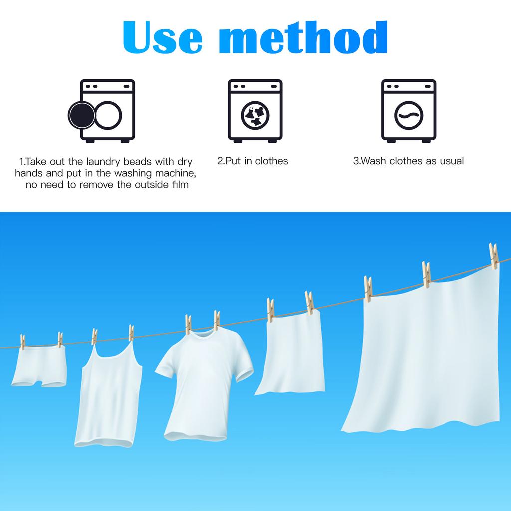 30pcs Laundry Scent Booster Beads Long Lasting Fragrance Freshener for Clothes Color Protection Quick Dissolve Washing Machine Use All Fabrics