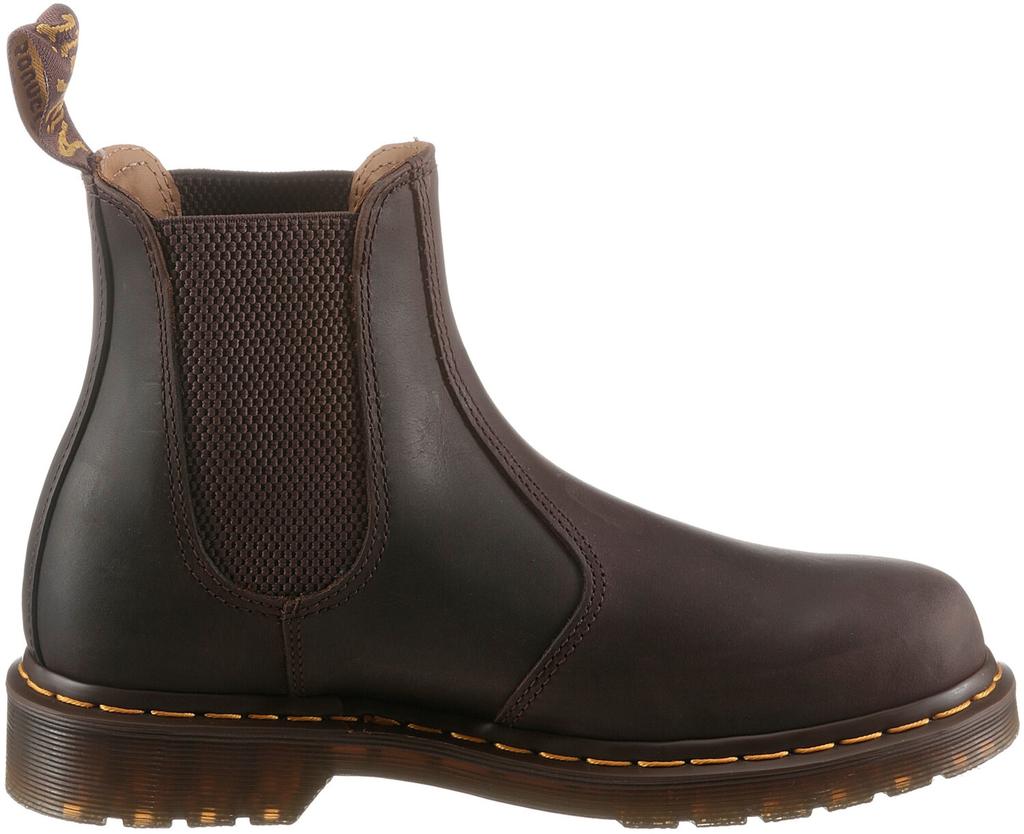 Ботинки Dr. Martens 2976 Yellow Stitch crazy horse темно-коричневые