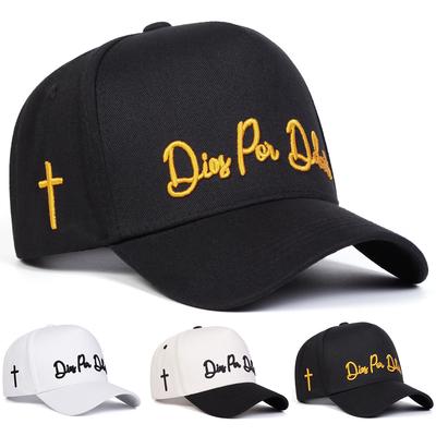 Herren Buchstaben Seite Kreuz Bestickte Baseballkappe Outdoor Verstellbar Sonnenschutz Freizeit Hut Frühling Herbst Reise Tourismus Strandurlaub
