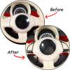 Carbon Fibre ABS Steering Wheel Button Trim Cover For Fiat 500 Abarth 595 10-15