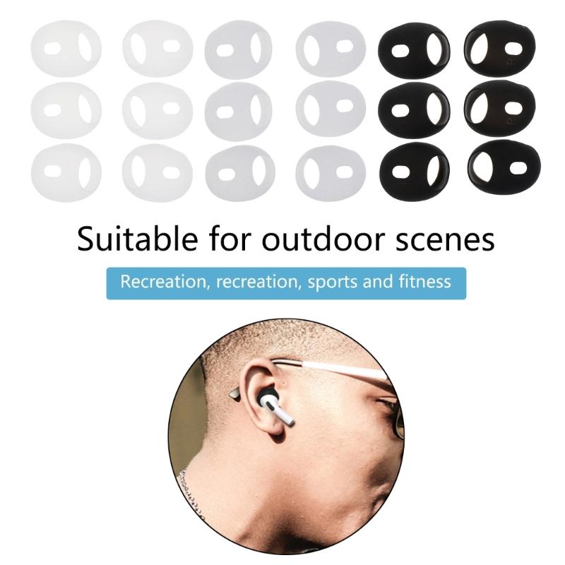 3Pairs Soft Silicone Earbuds Earphone Tips Earplug Cover for  Pro 2 L/M/S 3 Size Headphone Eartips for