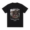 I Survived Today's Tummy Ache T-Shirt Funny Cat Meme Short Sleeve T Shirt Men Women Cotton Casual Oversized T Shirts Streetwear