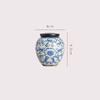 Porcelain Tea Canister Blue and White Porcelain Sealed Candy Jar High-grade Home Nut Coffee Bean and Medicinal Herb Storage Jar