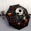1 Auto Open Jack Skellington, Halloween Themed Colorful 8-rib Portable Umbrella for Men and Women, A Compact Commuting Companion Suitable Fo