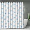 Blue Bowknot Curtains Shower Curtain Set For Bathroom Modern Bath Rug Decor For Bathroom Shower Curtains Multi-Size With 12Hooks