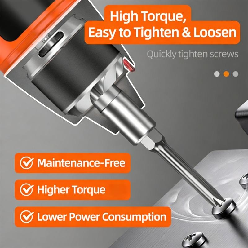 Electric Screwdriver With 3.5Nm Torque Control Ergonomic Handle Fast Charging Interchangeable Bit DIY Projects