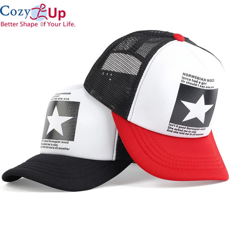 Cozy Up New Summer Baseball Cap for Men Women's Snapback Adjustable Casual Polyester Hip Hop Mesh Trucker Sun Hat