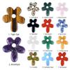 Natural Crystal Five Petal Flower Pendant Vintage DIY Necklace Sweater Chain Jewelry Finding