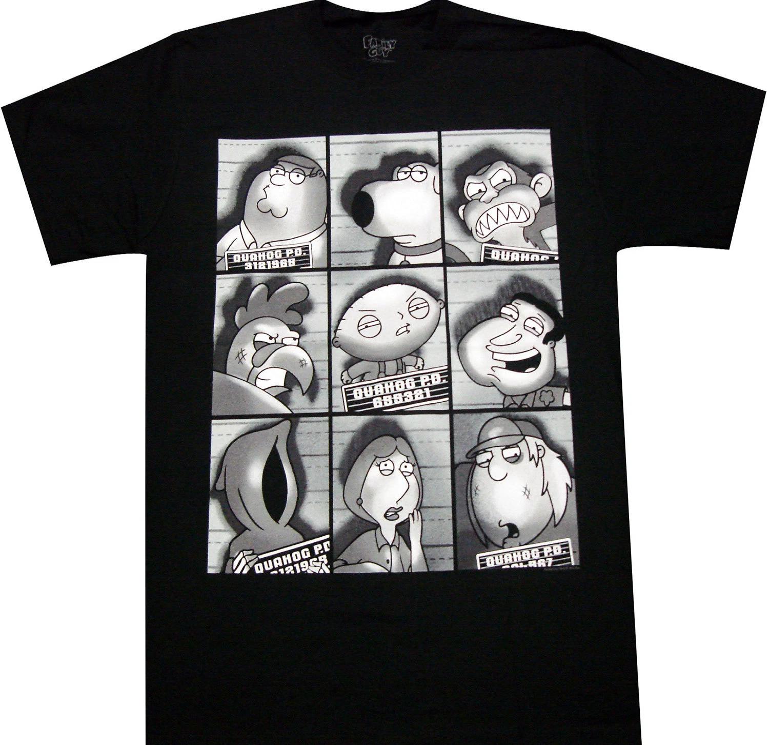 Кружка с фоторожами персонажей Гриффинов Забронировано Взрослая Хлопковая Футболка 100% Мужские Футболки Топ - Футболка с Брайаном и Стьюи Гриффинами M