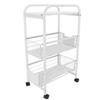 Floor Standing Type Rolling Storage Trolley Mobile Utility Cart with Caster Wheels for Kitchen
