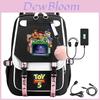 Toy Story 5 Printed Canvas Backpack With Breathable Design For Middle School Students And Travel