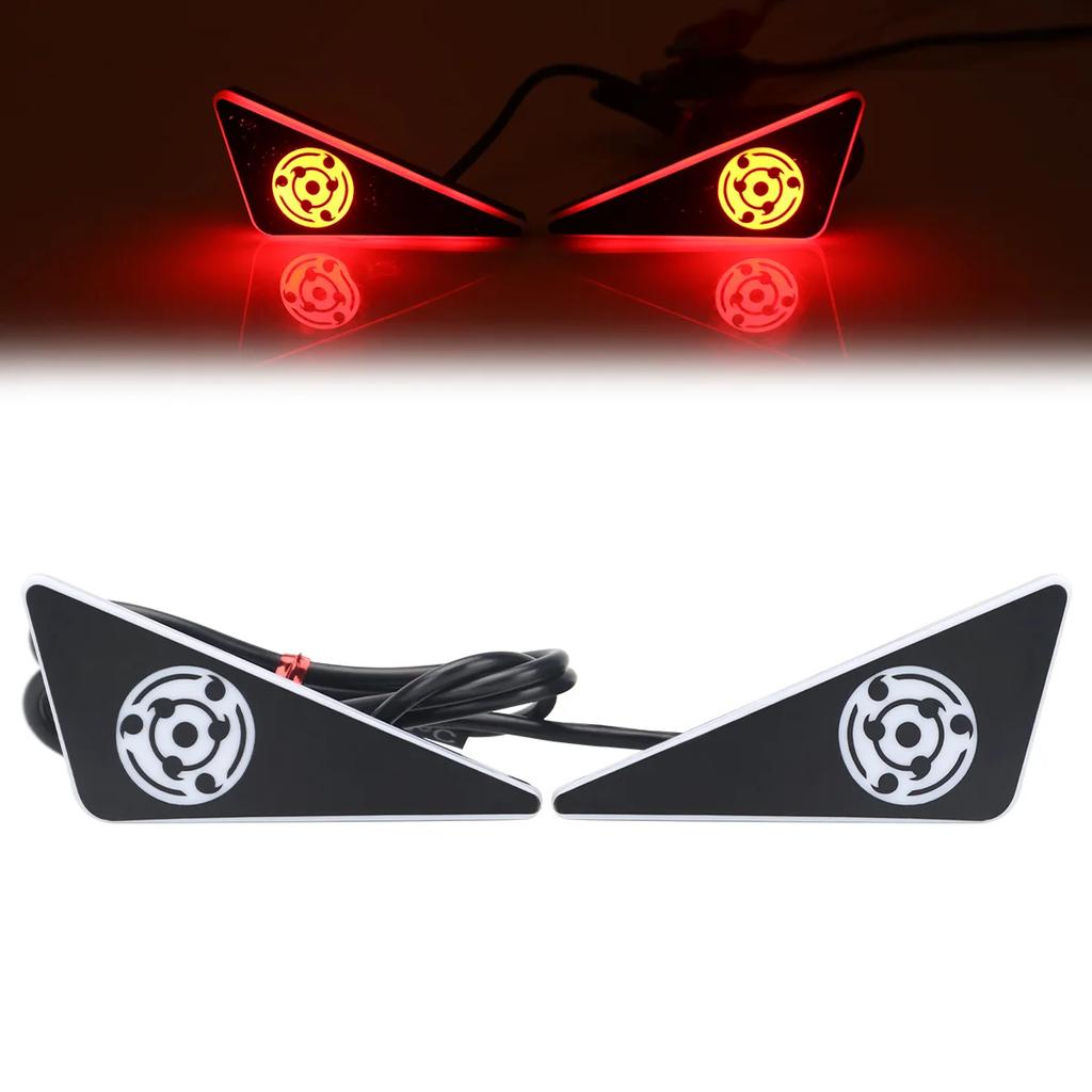 2pcs Universal Car LED Devil Eyes Light Demon Eyes Headlight Motorcycle Mini Turn Signal Flasher Tail Lamp Decoration Light