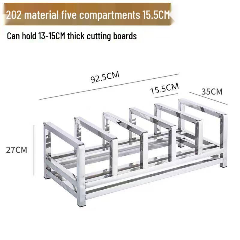 GOWKE Stainless Steel Commercial Chopping Board Rack