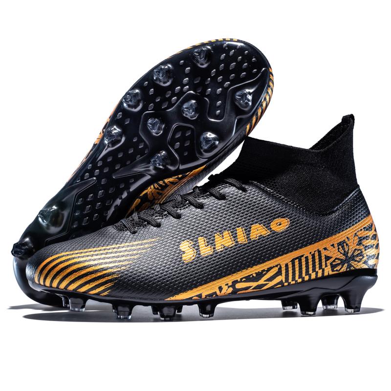 Football Shoes   Men's Large-scale Football Shoes Long Nail Anti-slip and Wear-resistant TPR Artificial Corthop Outdoor Children's Football Shoes