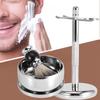 Professional Men Shaving Tool Stand Holder   Faux Badger Hair Brush   Alloy Soap Mug Bowl Kit