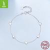 Simple Love Whole Body Silver Bracelet, Sweet Girl Heart S925 Sterling Silver Heart Bracelet Jewelry