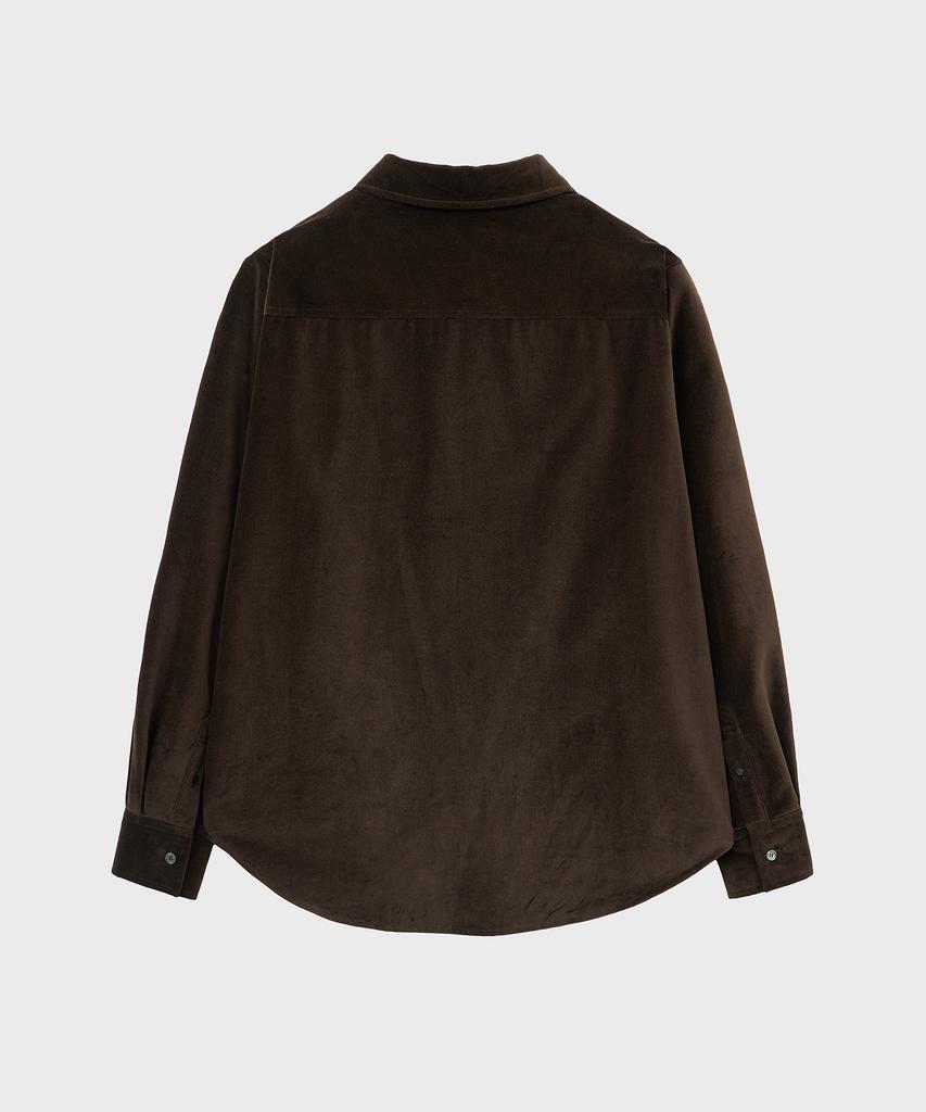 NOIRER Velvet Loose Fit Shirt (Brown)