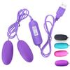 USB Power Jump 2 Egg Vibrator G-spot Multi Massage Stick Double Masturbation Clitoris Remote Control AV Orgasm Squirt Sex Toys