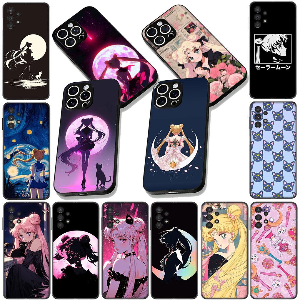 Phone Cover for Samsung Galaxy Note 20 9 8 S8 S10 S9 Plus A54 A33 A21S A31 M21 S10E A17 Case S-Sailors Comics Moon Wallpaper