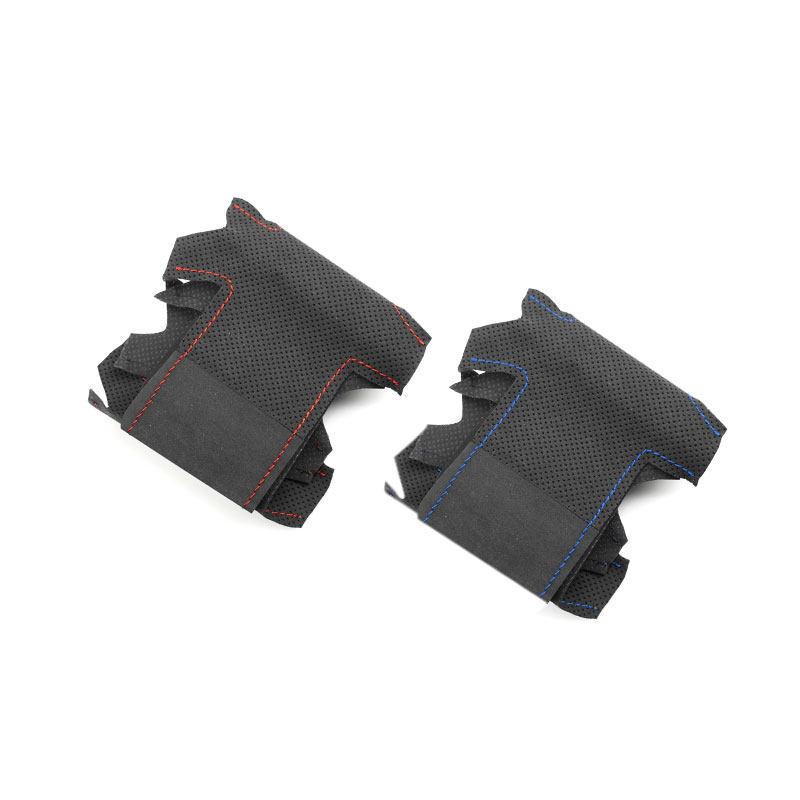 For Opel Vauxhall Corsa (D) For Chevrolet Niva 2009-2017 Perforated Car Inner Steering Wheel Cover Suede Leather Protective Trim