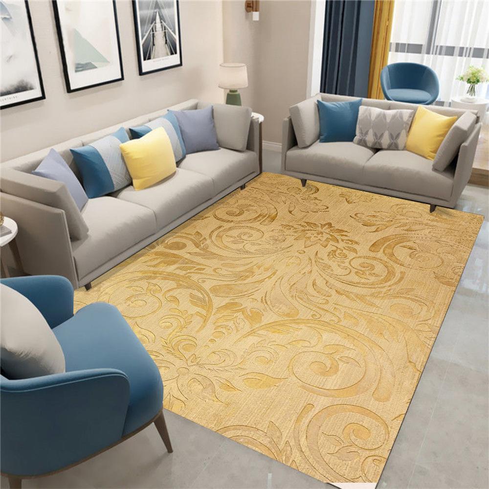 

Розкішний килим із золотим візерунком для вітальні, килим для бізнес-готелю з протиковзкою основою, килимки для підлоги у пральні, килим для вуличної балкони, декор 120*160cm