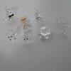Used Brass frame glass display case and 7 types of Swarovski