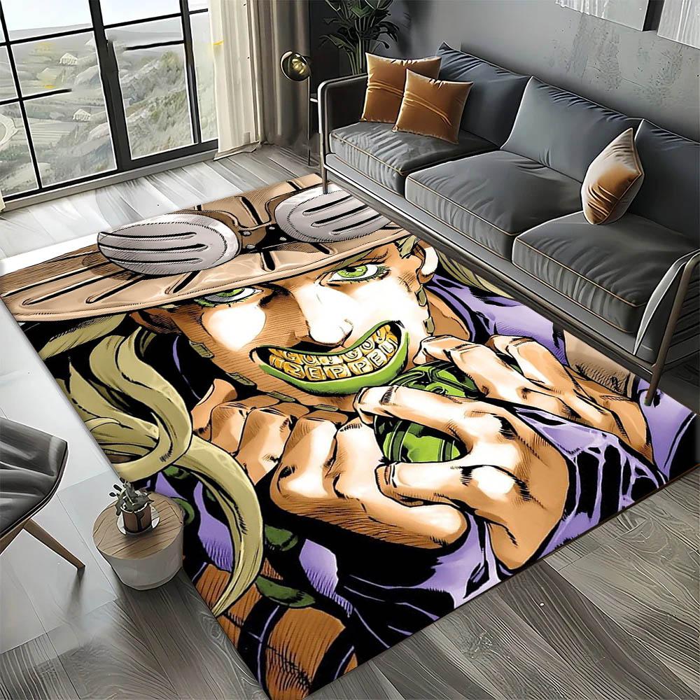 Cartoon J-JoJo B-Bizarre Anime Adventure Carpet Rug Art for Room Decor Home Bedroom Sofa Gift Kids Area Rug Non-slip Floor Mat