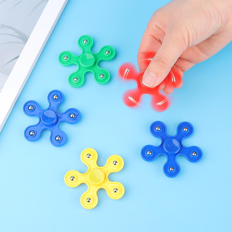Five-Bead Steel Ball Finger Spinner: Pentagonal Decompression Toy