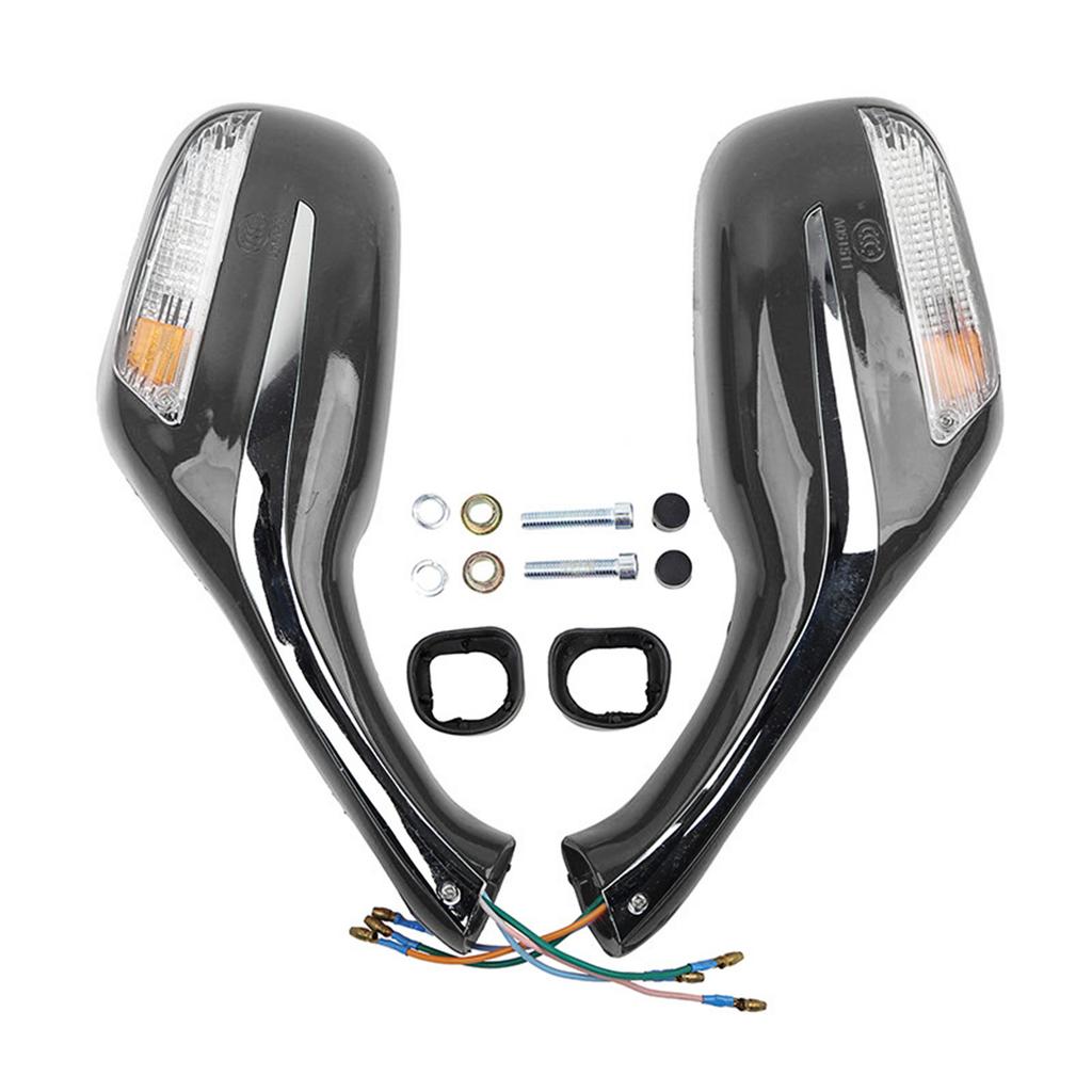 Rearview Mirror Replacement With Turn Signal Light for Motorcycle Electric Bike Modification Side Mirrors with LED Lamp