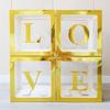 Set of 4 Baby Boxes with Letters Wedding Birthday Party Decoration Photo Props