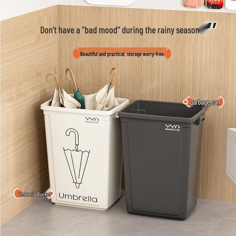 Подставка для зонтов большой вместимости с поддоном для стекания воды и диспенсером для пакетов для входной зоны и коммерческого использования 20L Grey Trash Can 2170₽