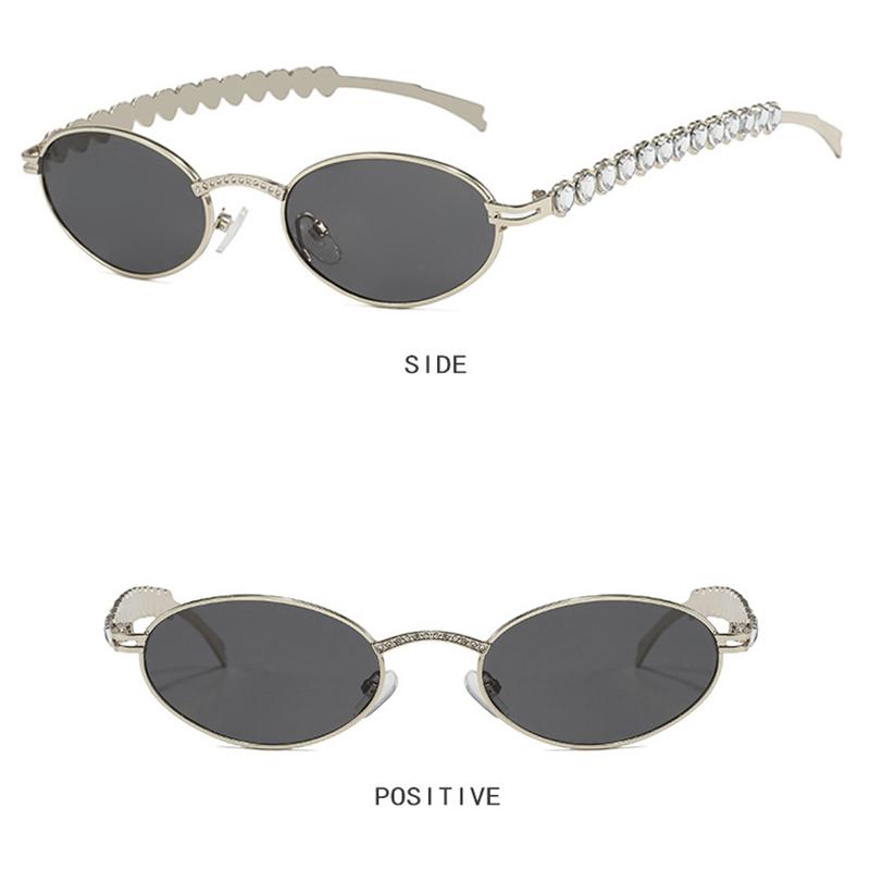 Eyeglasses Frames For Women Men Silver Oval Glasses Anti Blue Light Small Sunglasses With Metal Frame