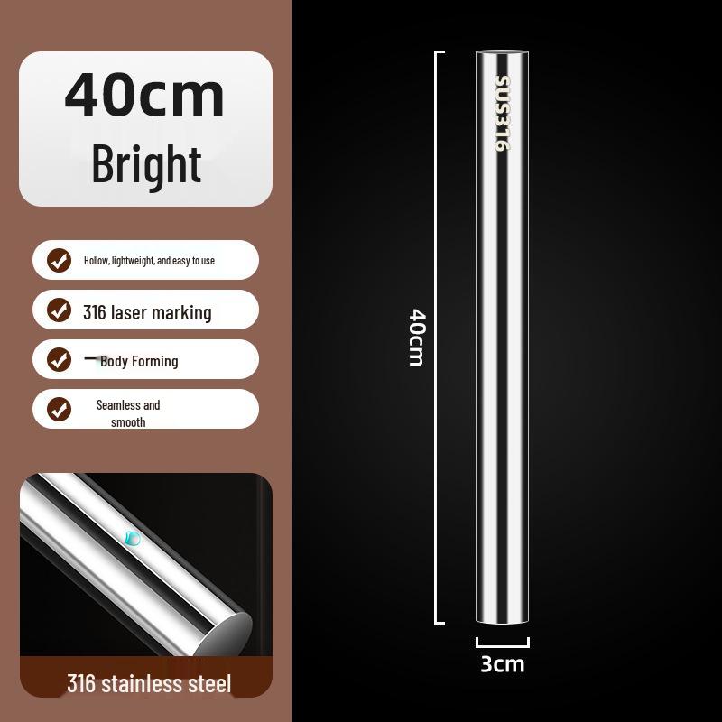 316 Stainless Steel Food Grade Rolling Pin - Household Baking Tool