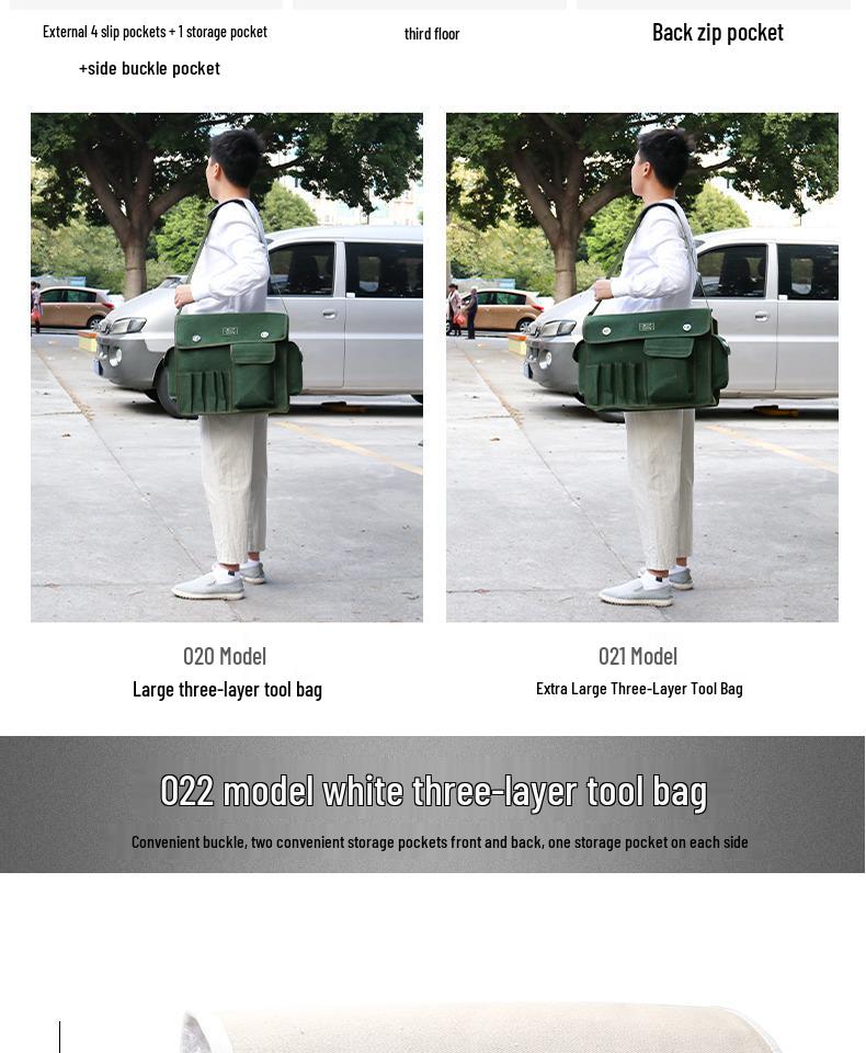 Multifunctional Electrician Canvas Tool Bag - Wear-resistant, Thickened, Shoulder/Crossbody