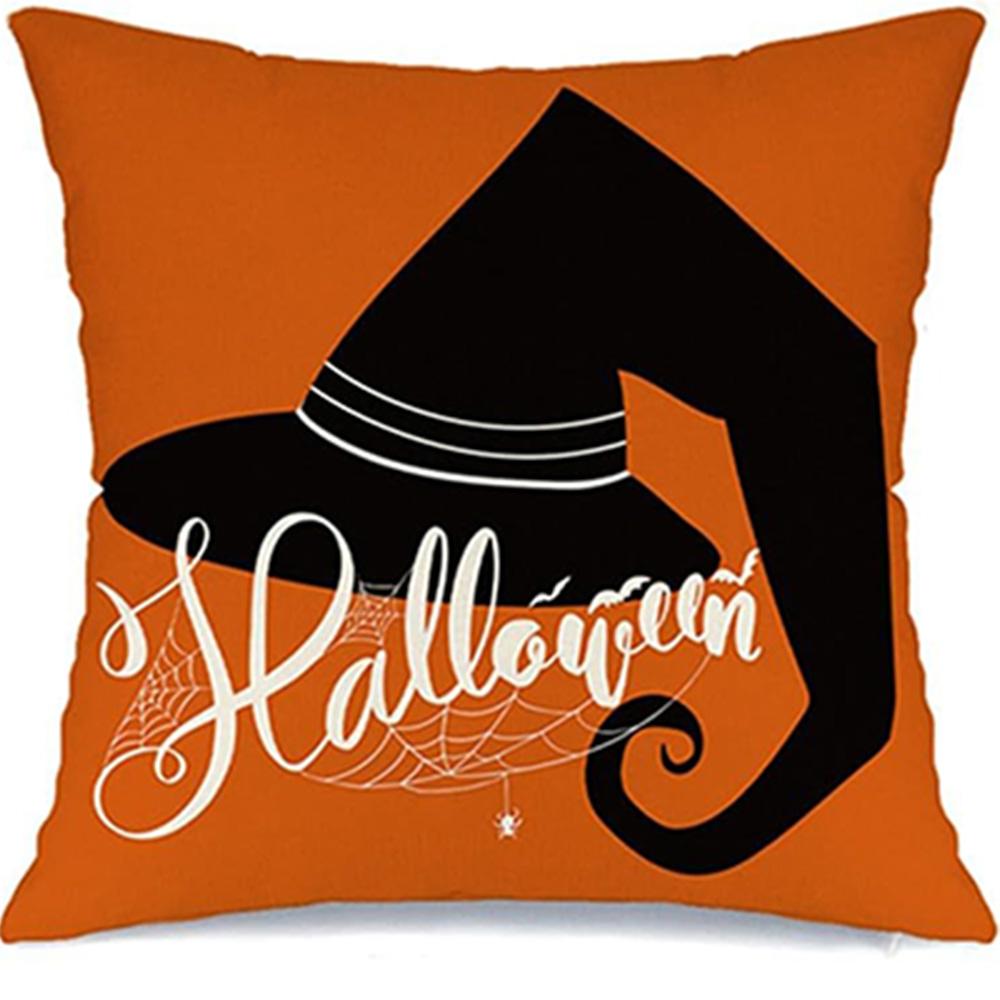 

Halloween Pillowcases: Trick or Treat, 31 October, and Witch Hat Designs Sofa cushion cover, holiday party decoration, gift 16x16Inch