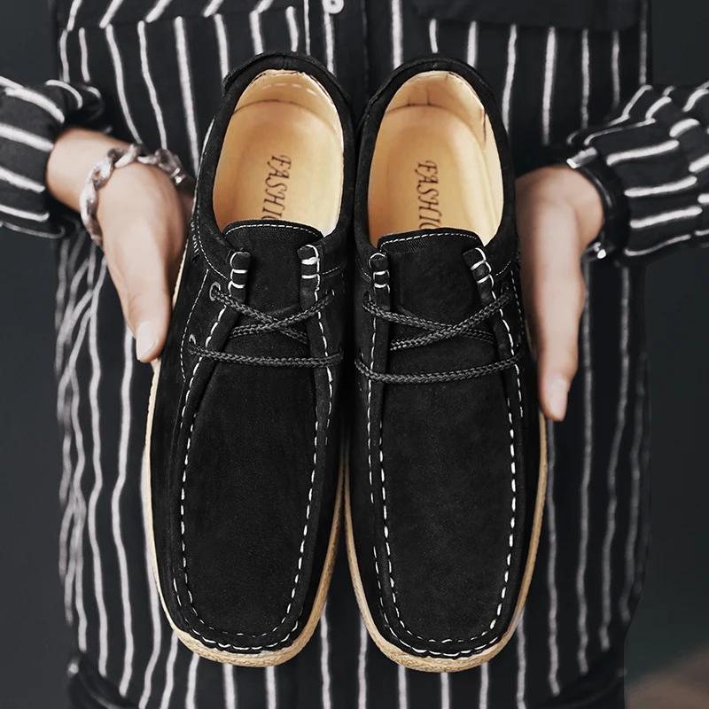 Men's Casual Leather Pig Skin Breathable Snail Shoes 2024 New Male Comfortable Outdoor Walking Shoe Classic Loafers Men Sneakers