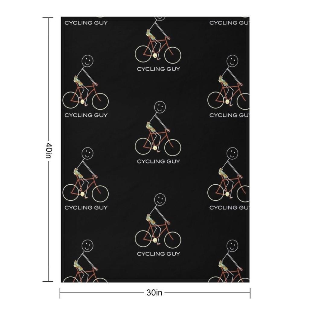 Funny Mens Cycling Design Throw Blanket valentine gift ideas christmas decoration Decorative Sofas Polar Blankets